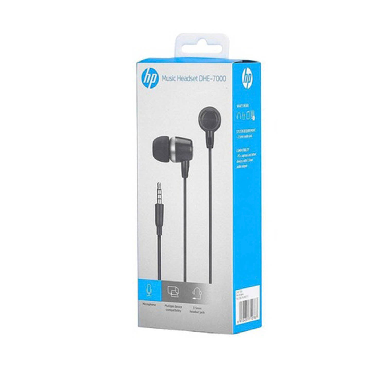 Audífonos In Ear HP Con Manos Libres DHE-7000 Black Matte