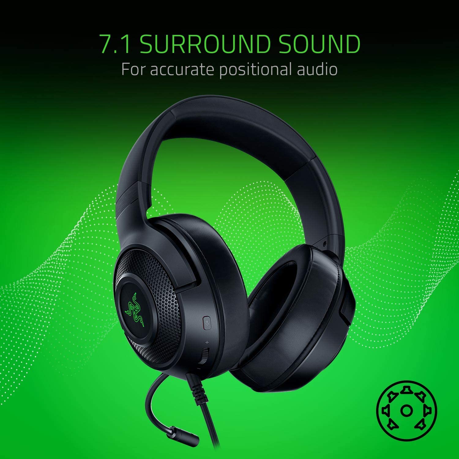Audifonos Gamer Razer Kraken X Audio Usb 7.1 Black