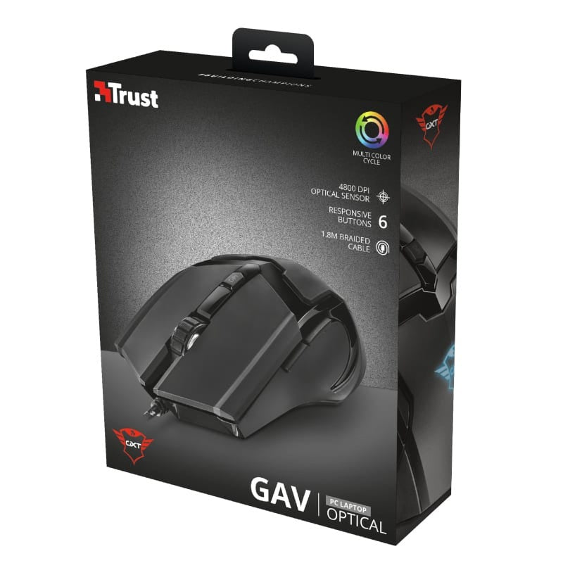 Mouse Gamer Trust Gav Gxt 101 Gamer 21044 Retro-iluminado