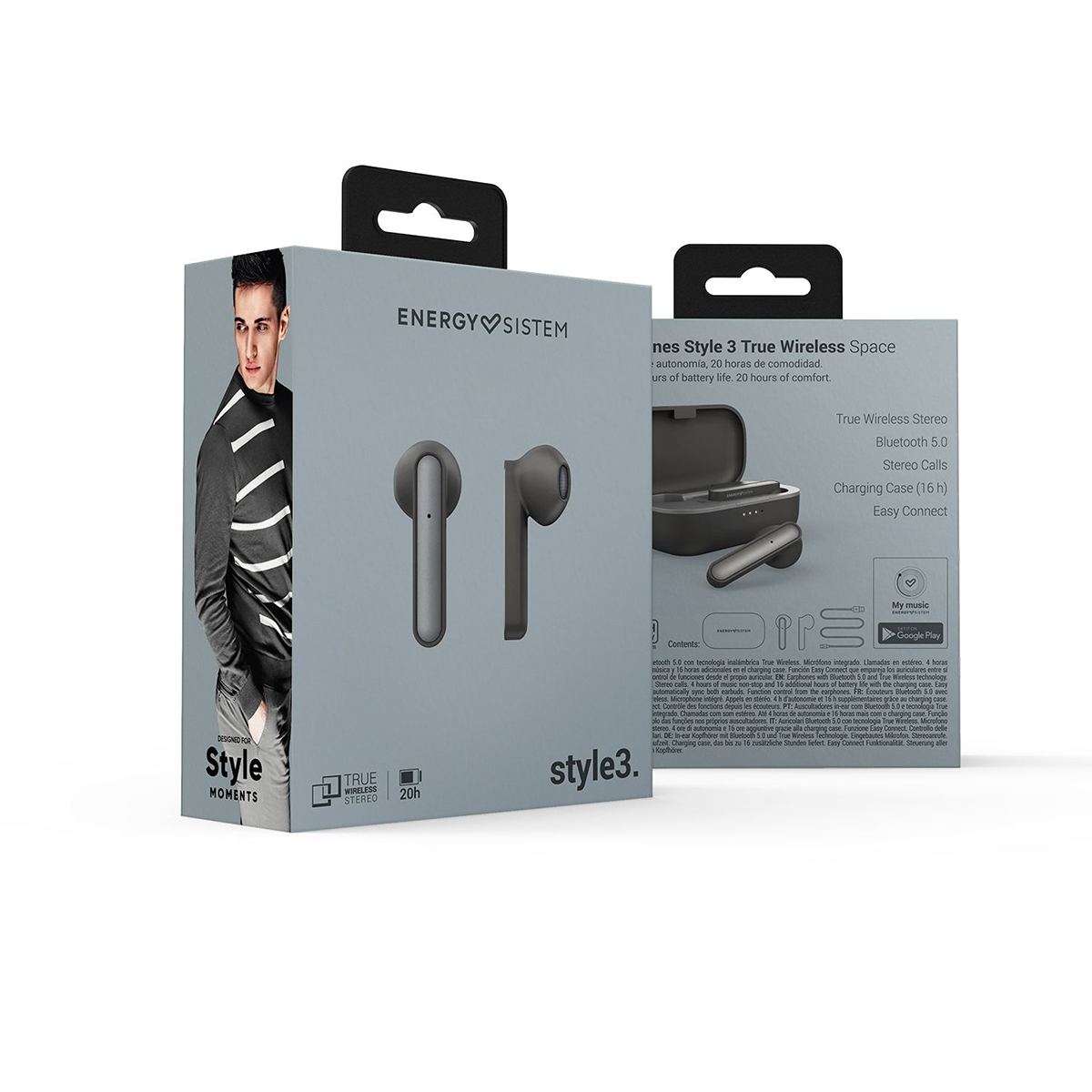 Audifonos Energy Sistem Earphone Style 3 Tws Black 450299