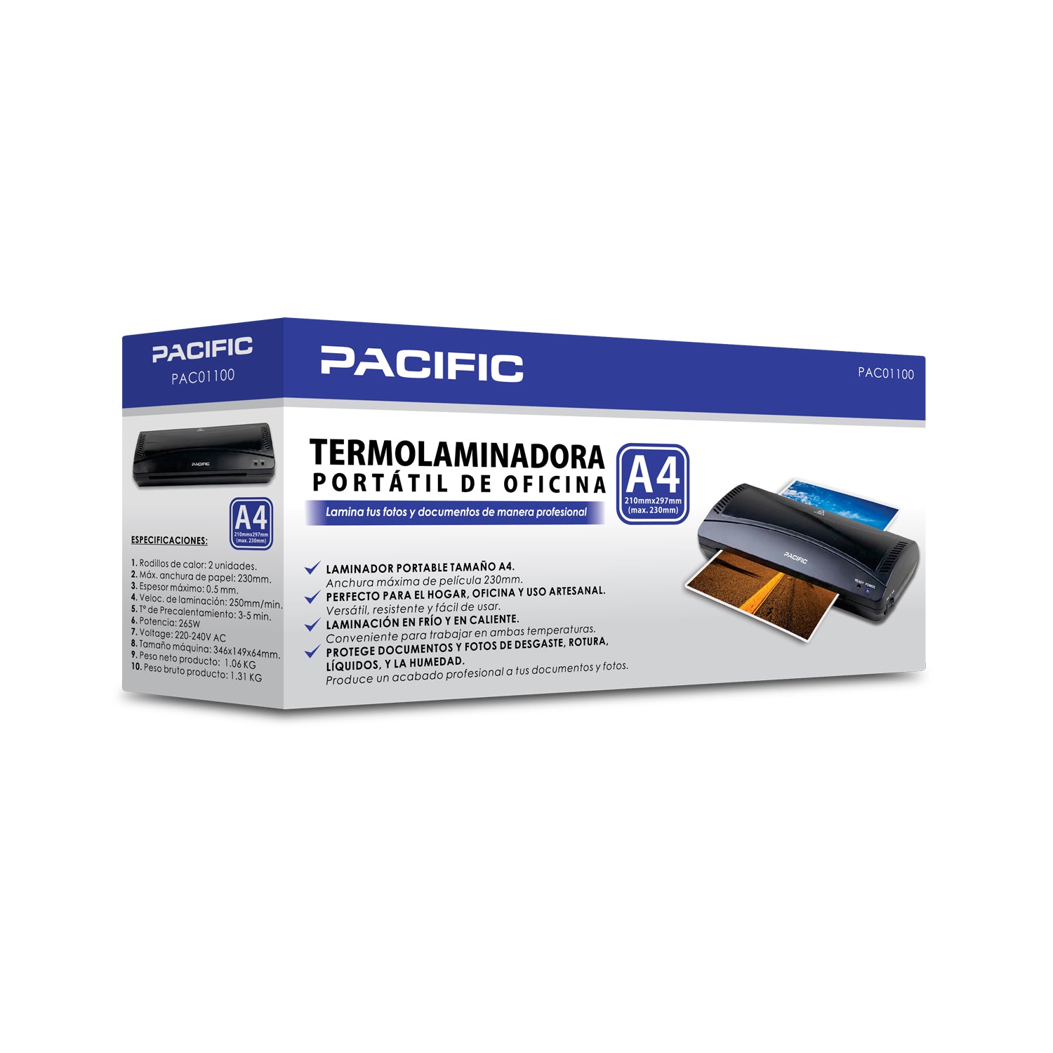 Termolaminadora Multiproposito 230mm / 125 Micrones PAC11000