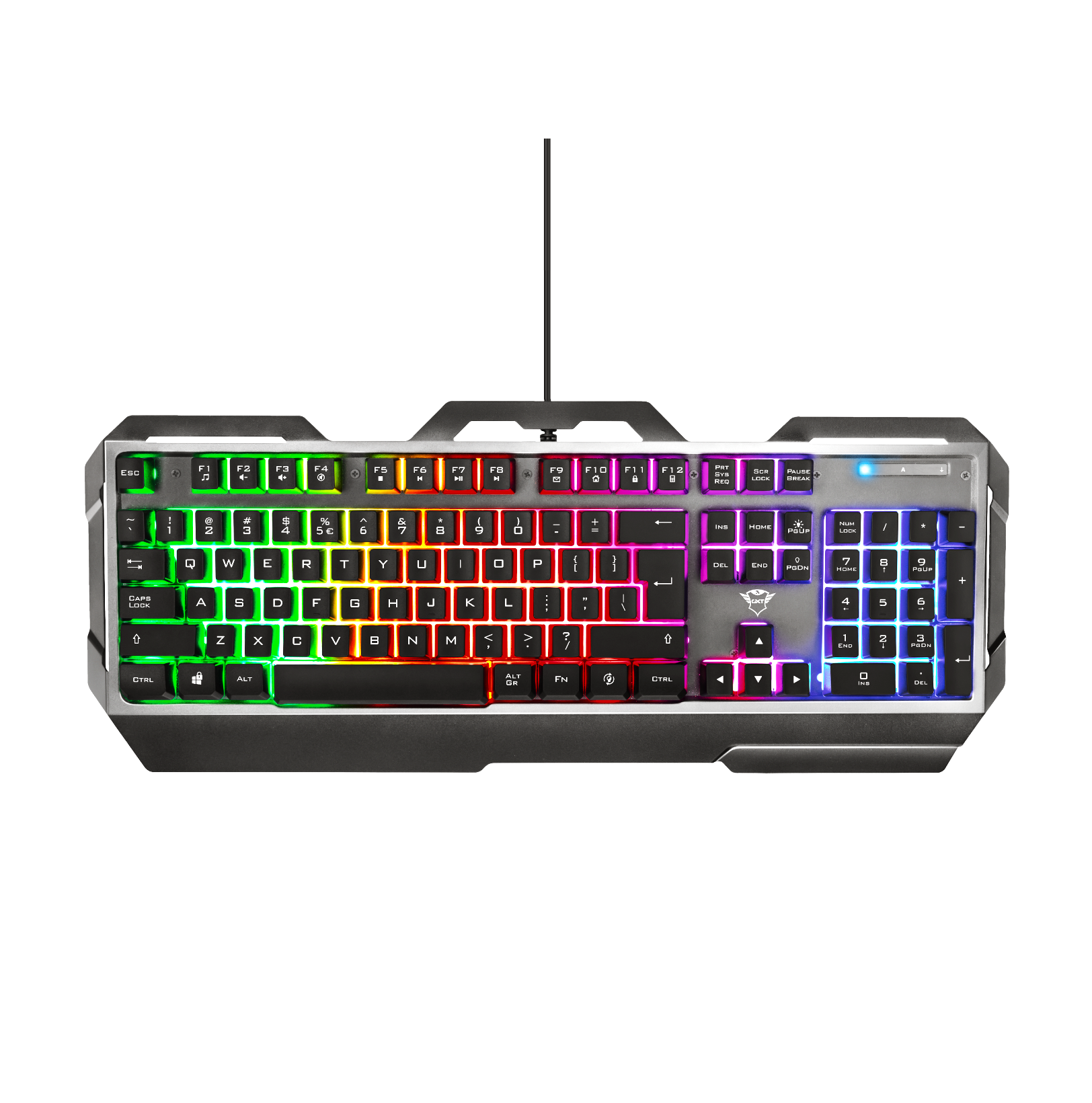 Teclado Gamer Trust Torac Gxt 856 RGB Multiplataformas Anti-Ghosting