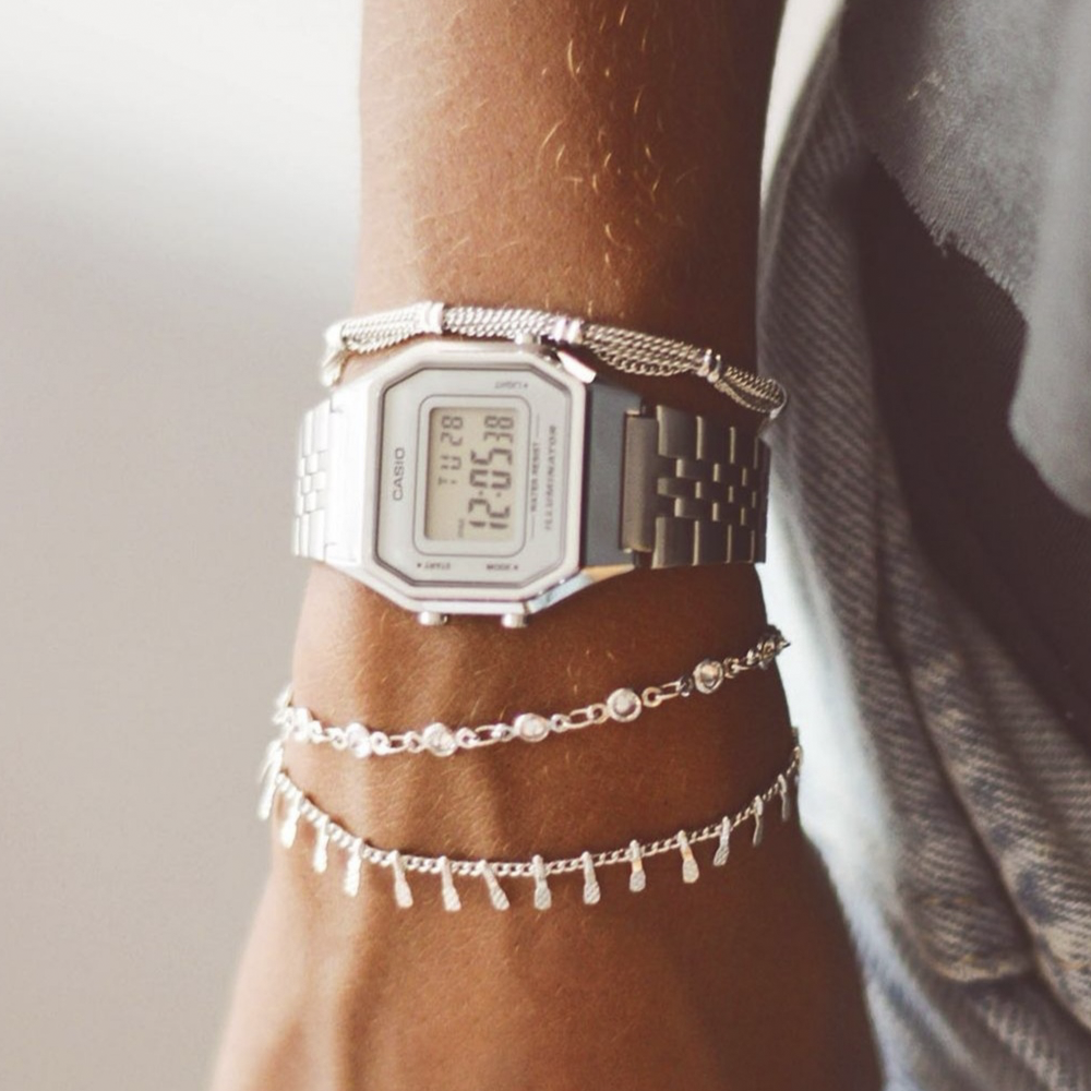 Reloj de Mujer Casio Silver Pink La680Wa-7Df