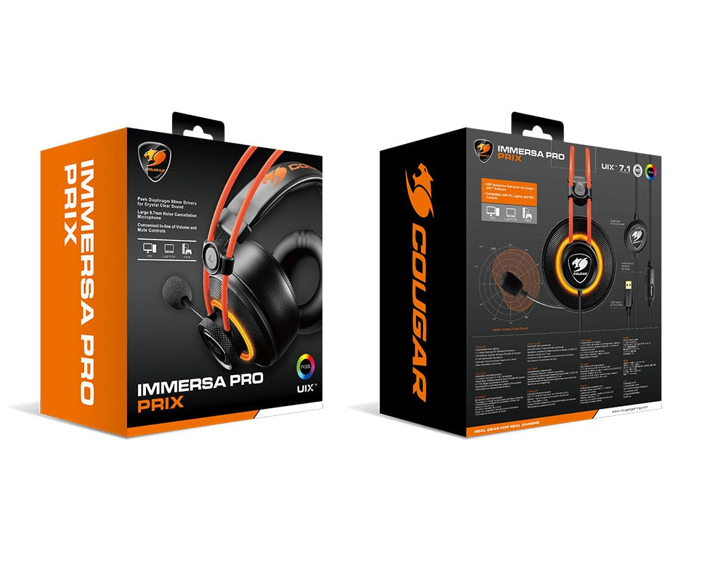 Audifono Cougar Immersa Pro Prix RGB USB 7.1 Multiplataforma
