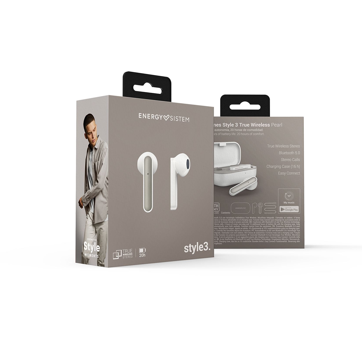 Audifonos Energy Sistem Earphones Style 3 True Wireless Blanco 451418