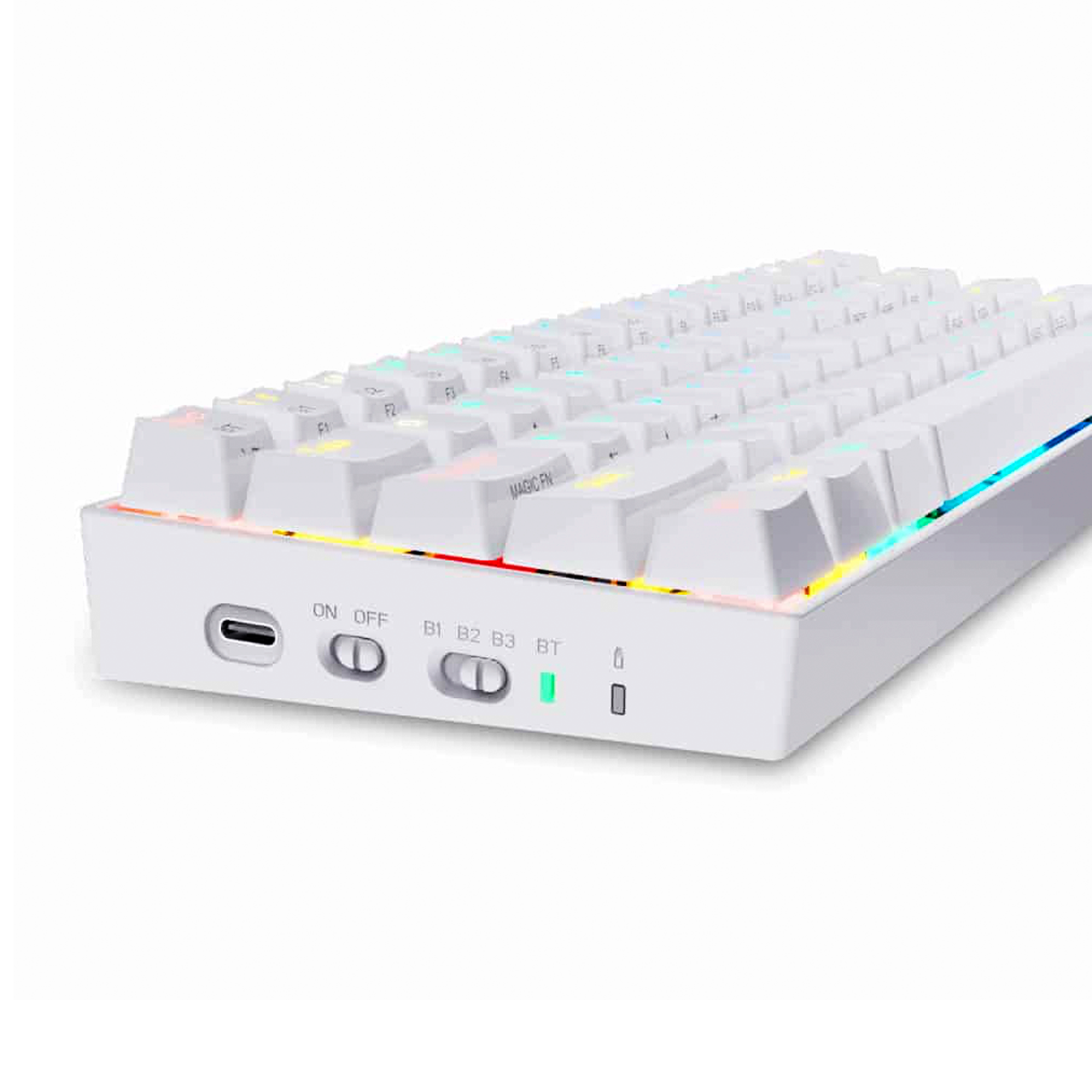 Teclado Gamer Redragon Mecanico Draconic Blanco Bluetooth K530W-Rgb
