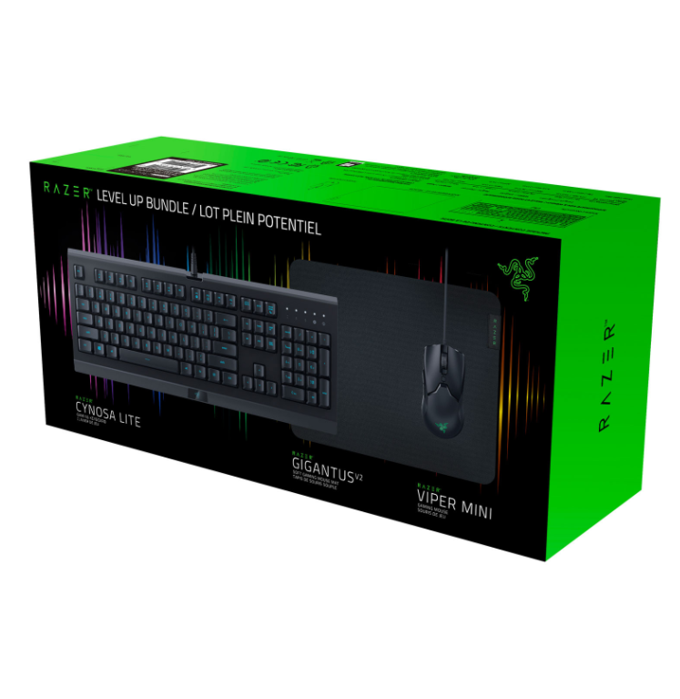 Kit Gamer Razer Level Up Bundle Teclado Mouse Teclado Pad
