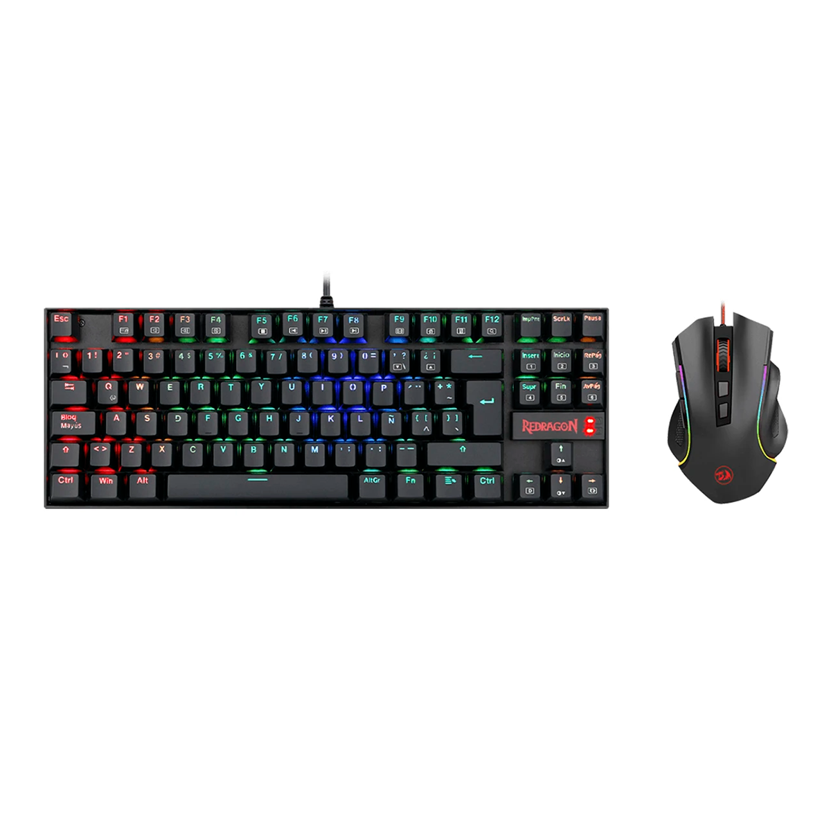 Kit Redragon Teclado Mecánico Kumara + Mouse Griffin RGB