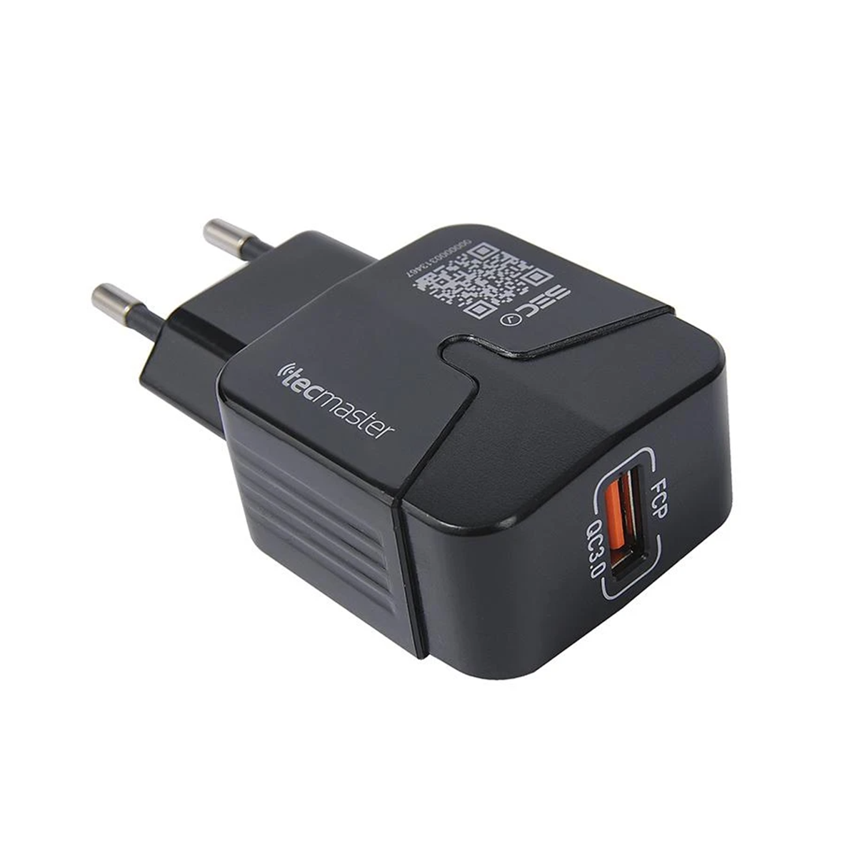 Cargador De Pared Tecmaster Sec Carga Rapida 3A 1 Puerto Tm-200514-Bk