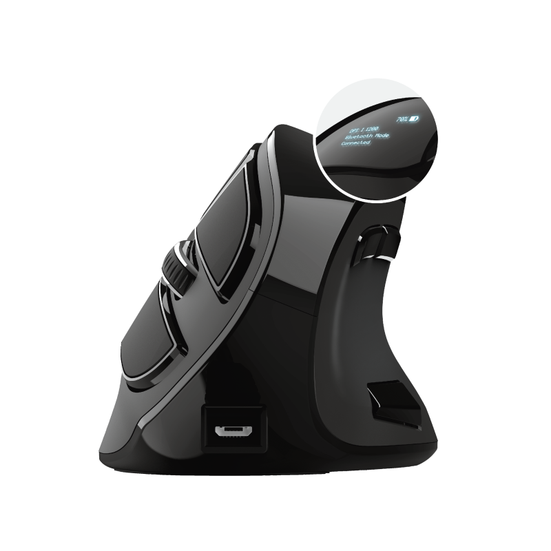 Mouse Ergonomico Profesional Trust Voxx Bluetooth Recargable