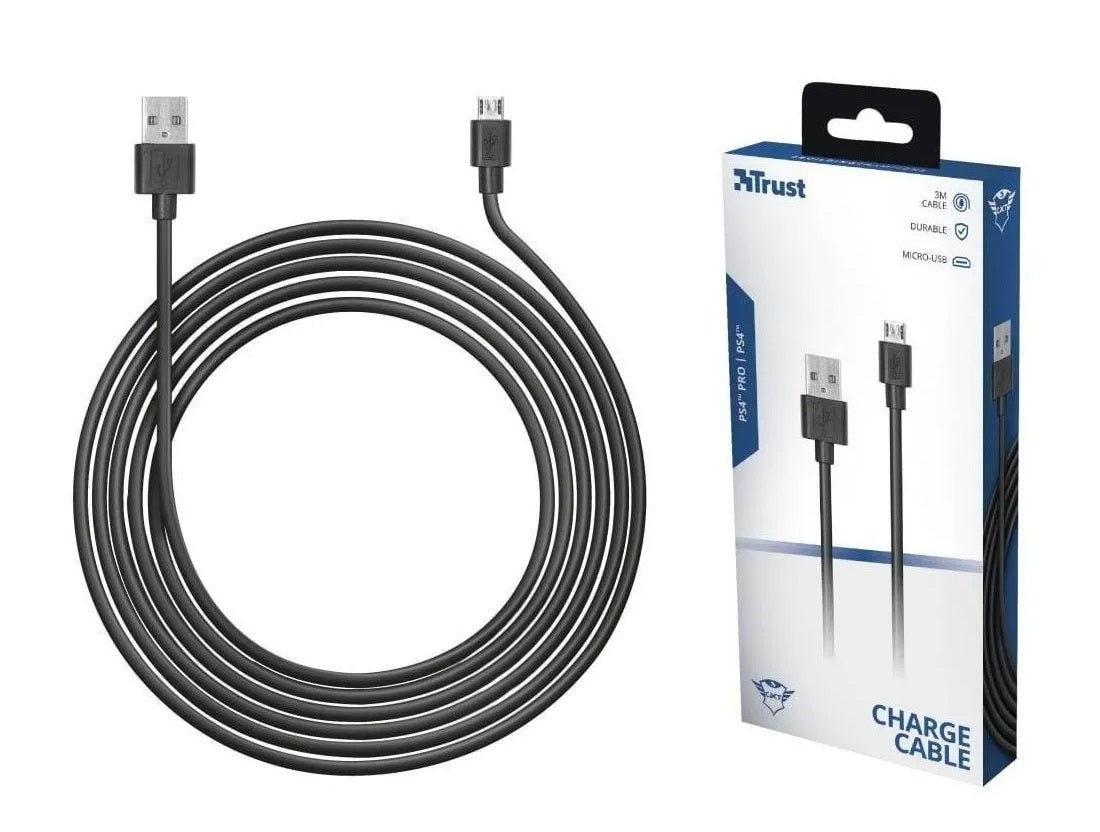 Cable De Datos Micro USB Para PS4 & Smartphones Trust 3M