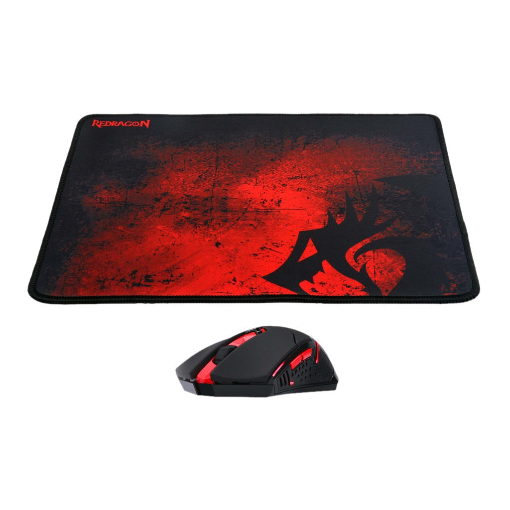 Pack Gamer Mouse Inalambrico 2.4 Ghz + Pad Redragon 33x26cm