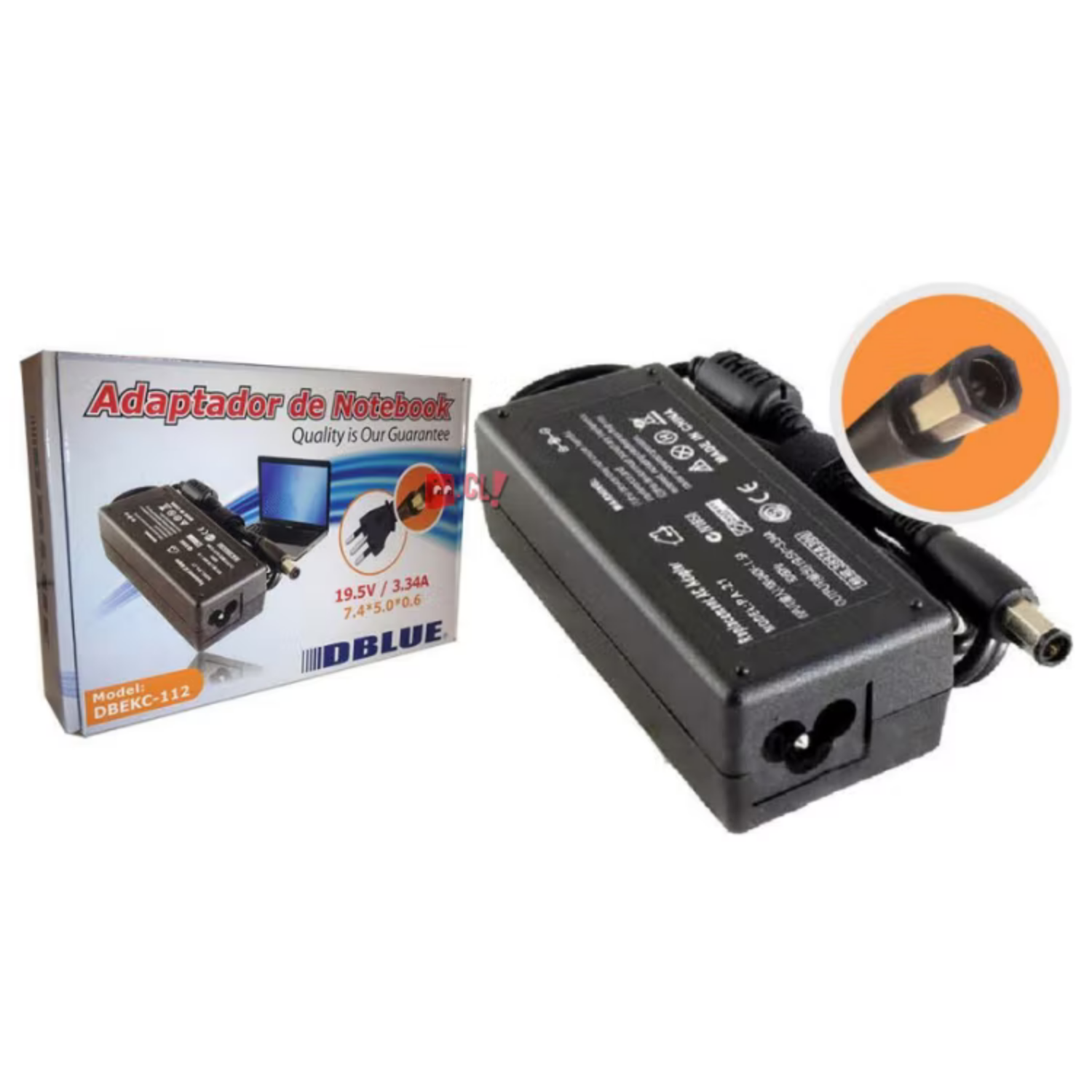 Cargador Notebook Para Equipos Dell 19.5V / 3.34A Octagonal
