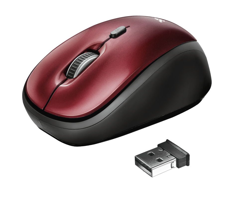 Mouse Inalambrico Trust Desktop Pro Rojo Yvi 19522