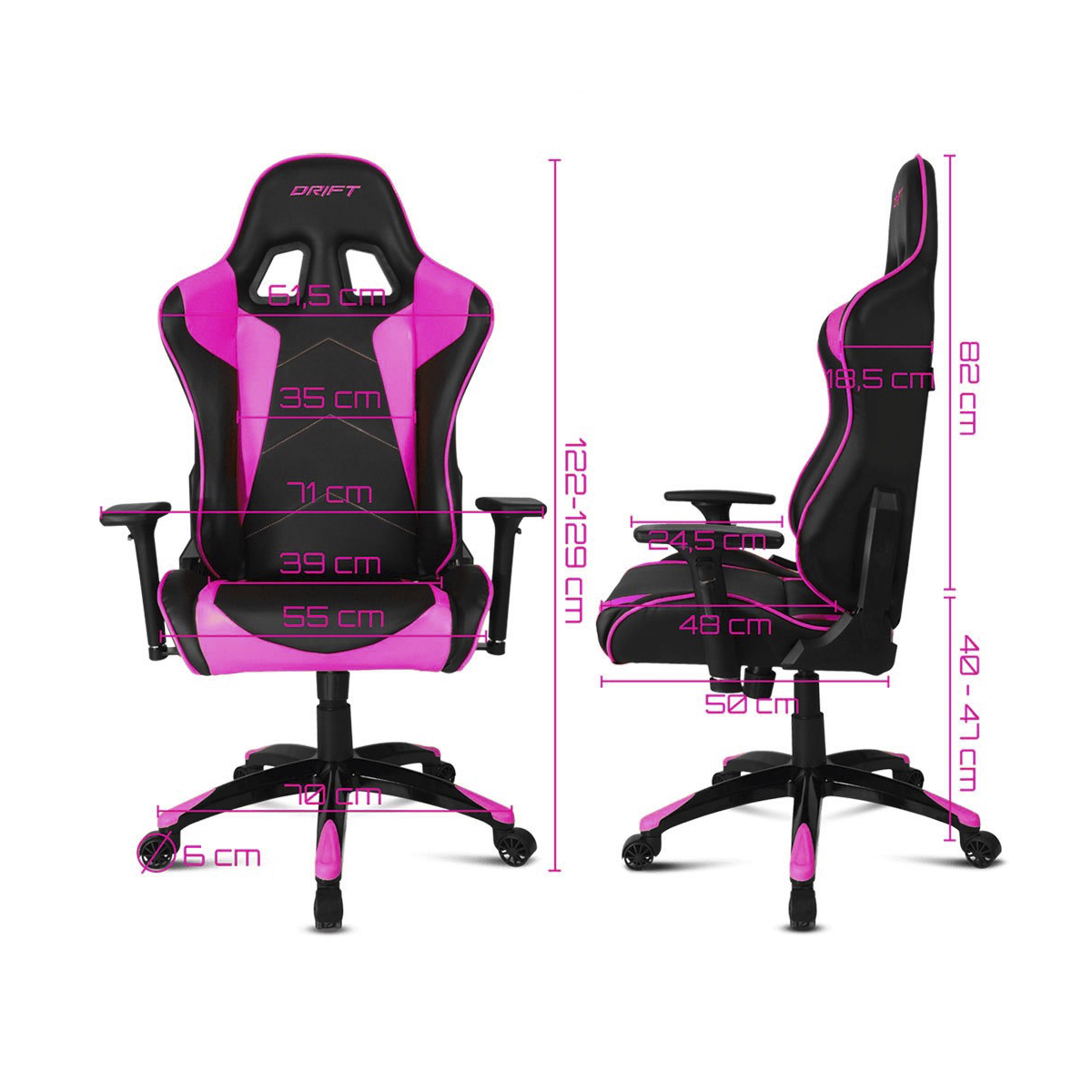 Silla Gamer Rosada Drift Dr-300 Premium Pack Edition
