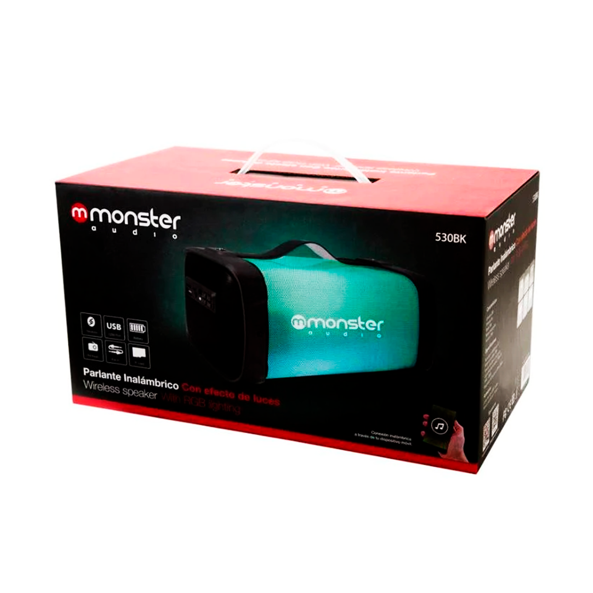 Parlante Monster Audio Mx530Bk Rgb Led