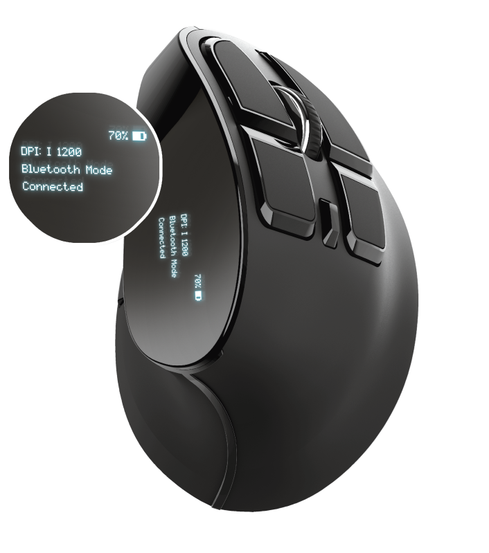 Mouse Ergonomico Profesional Trust Voxx Bluetooth Recargable
