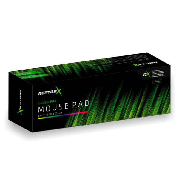 Mouse Pad Gamer Reptilex con IluminaciónRgb 250X350X4mm Rx0023