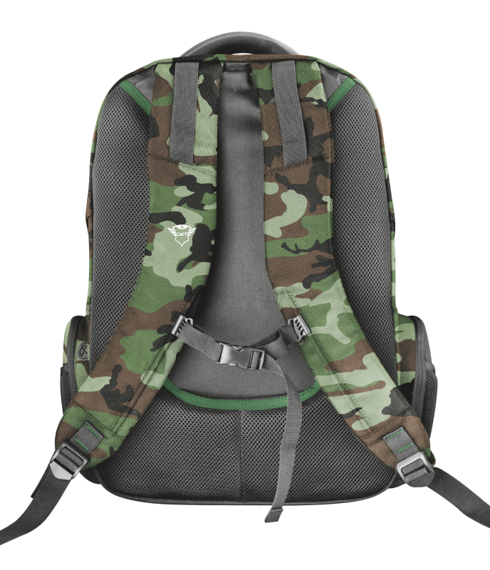 Mochila Gamer Trust Gxt 1250C Xl Kamo Military Reforzada 23868