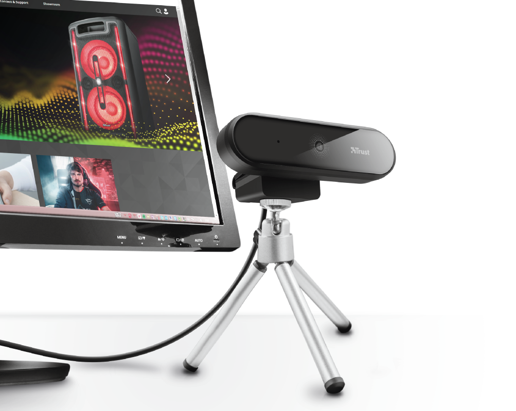 Webcam Profesional Full HD Trust Tyro con Mic y Auto Focus