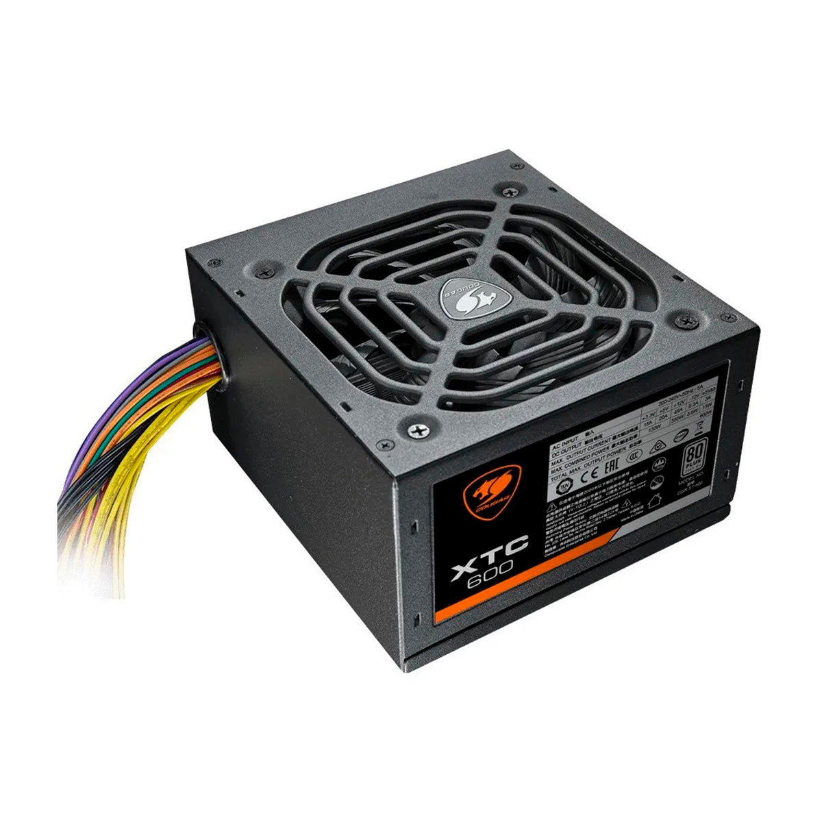 Fuente de Poder Gamer ATX Cougar XTC 600W Plus 80 High Power