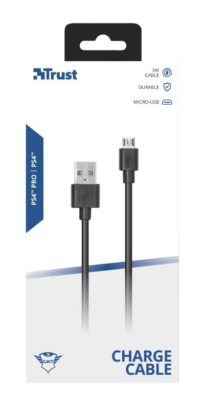 Cable De Datos Micro USB Para PS4 & Smartphones Trust 3M