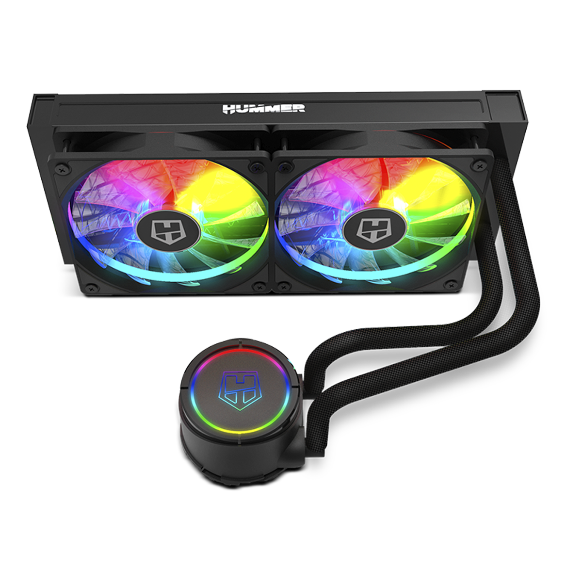 Water Cooling Hummer H-240 Full Color Argb Intel - Amd