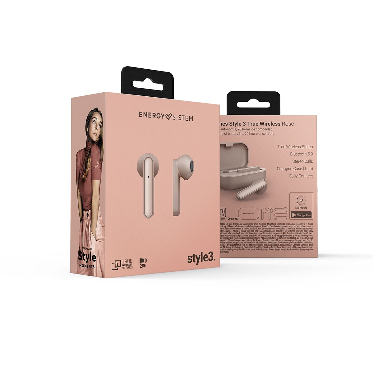 Audifono Energy Sistem Earphones Style 3 Wireless Rosado 450749
