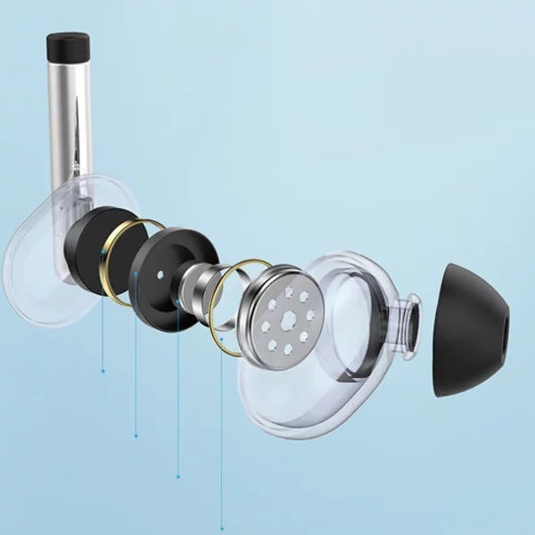 Audifonos Baseus Encok S30 In Ear Plateado Ngs30-0S