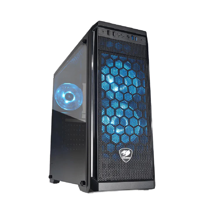 Gabinete Cougar + Lateral Vidrio Templado +3 FAN MX330-G AIR