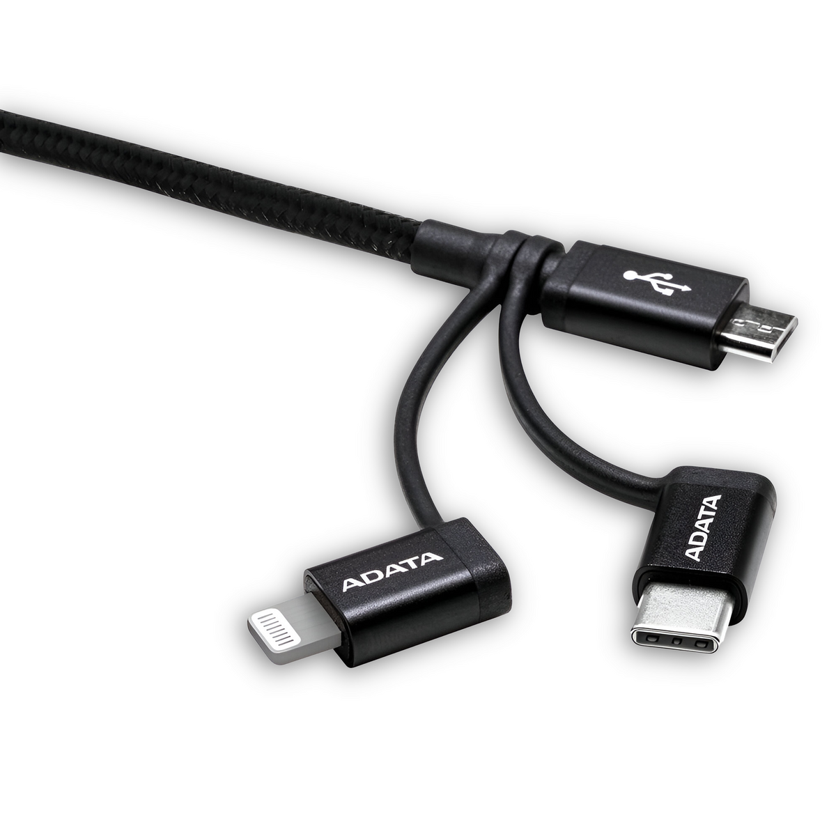 Cable USB ADATA (3en1) USB-C + Micro USB + Lightning MFI 1M