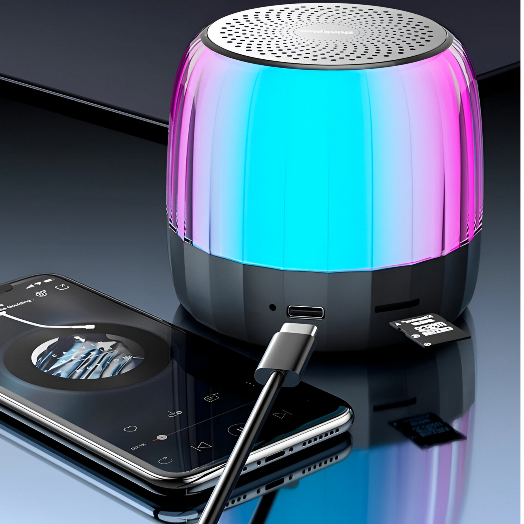 Parlante Portátil Bluetooth Lenovo K3 PLUS FULL RGB USB-C
