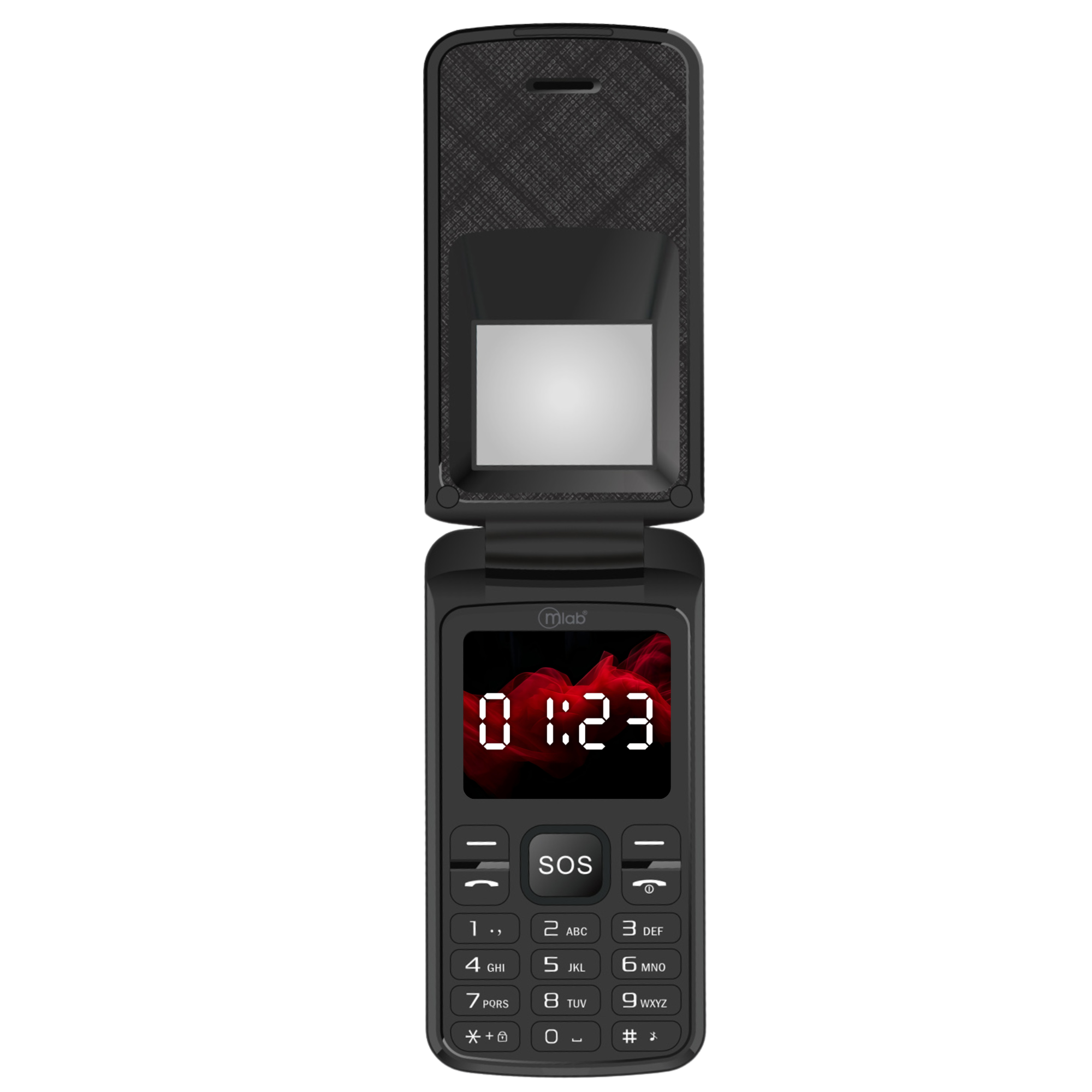 Teléfono Senior 4G de Adulto Mayor con Boton S. O. S MLAB-BK