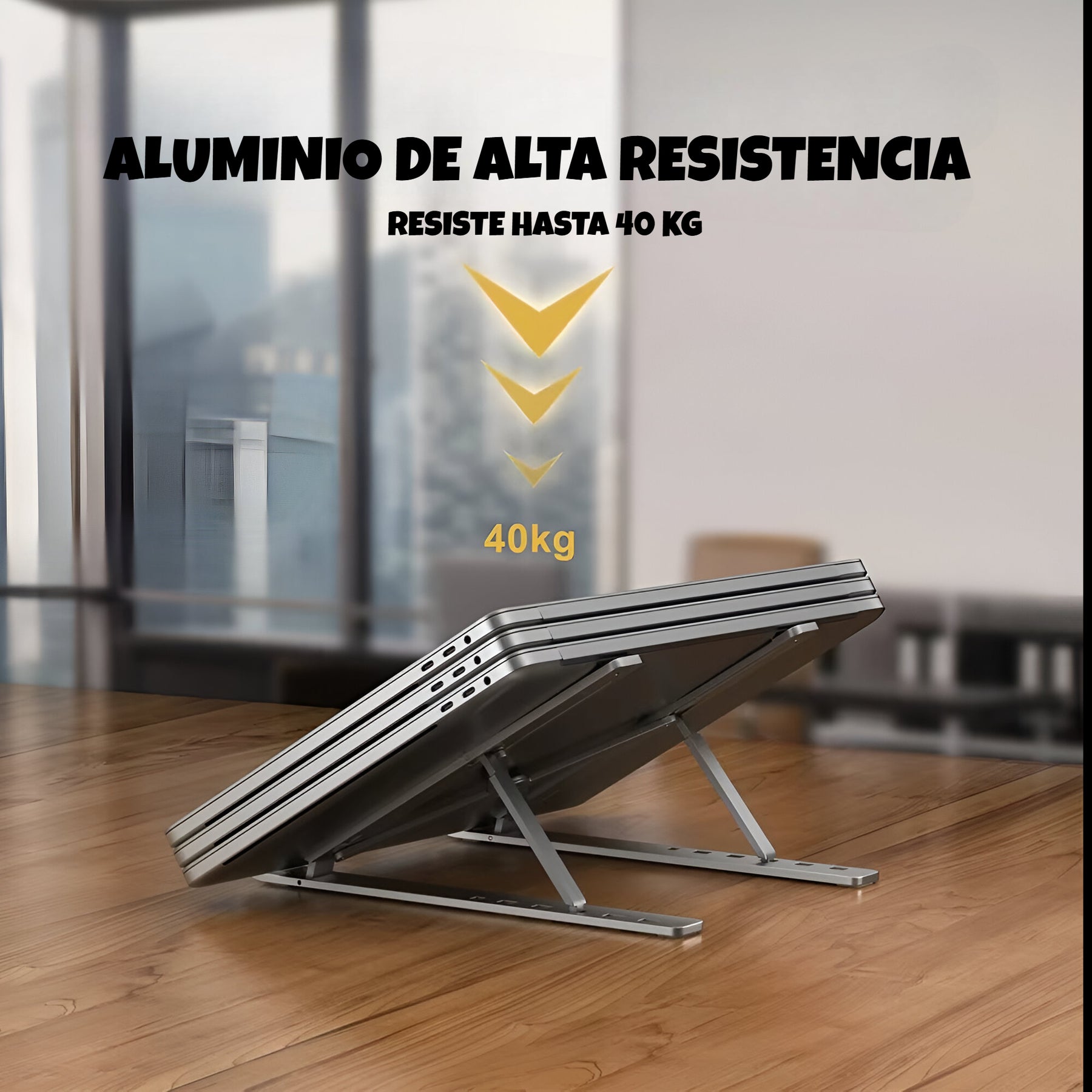 Soporte para Notebooks y Macbooks Retractil de Aluminio