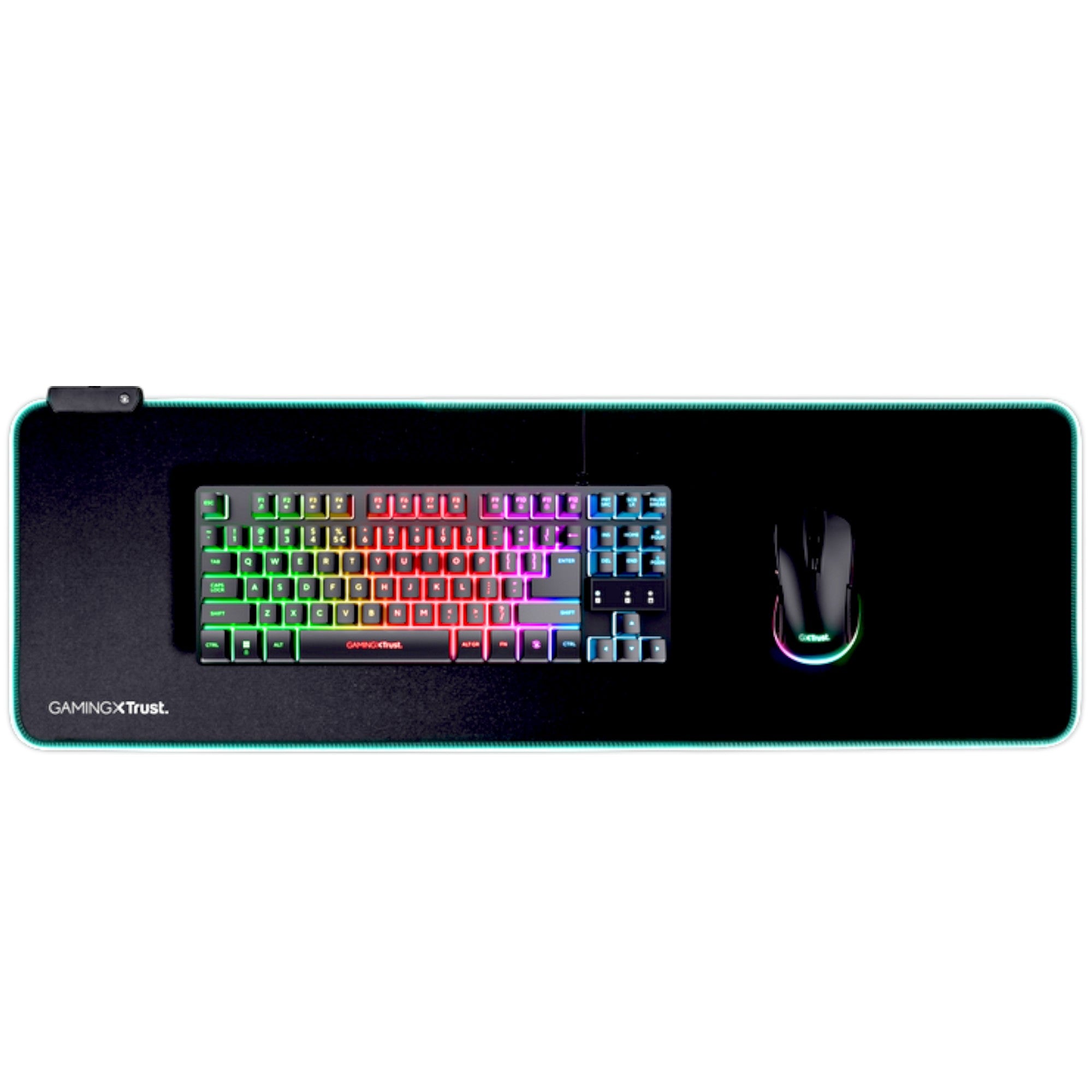 Mouse Pad RGB XXL Trust Gxt 764 Glide 93X30cm Designed For Gaming