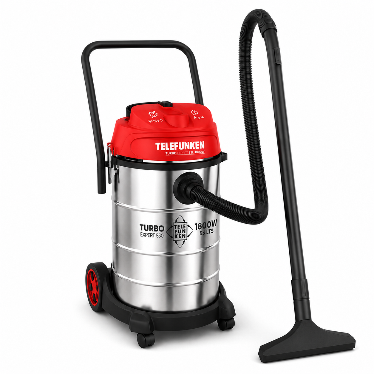 Aspiradora Profesional WET / DRY Turbo Expert 530 1800W 53LT Inox