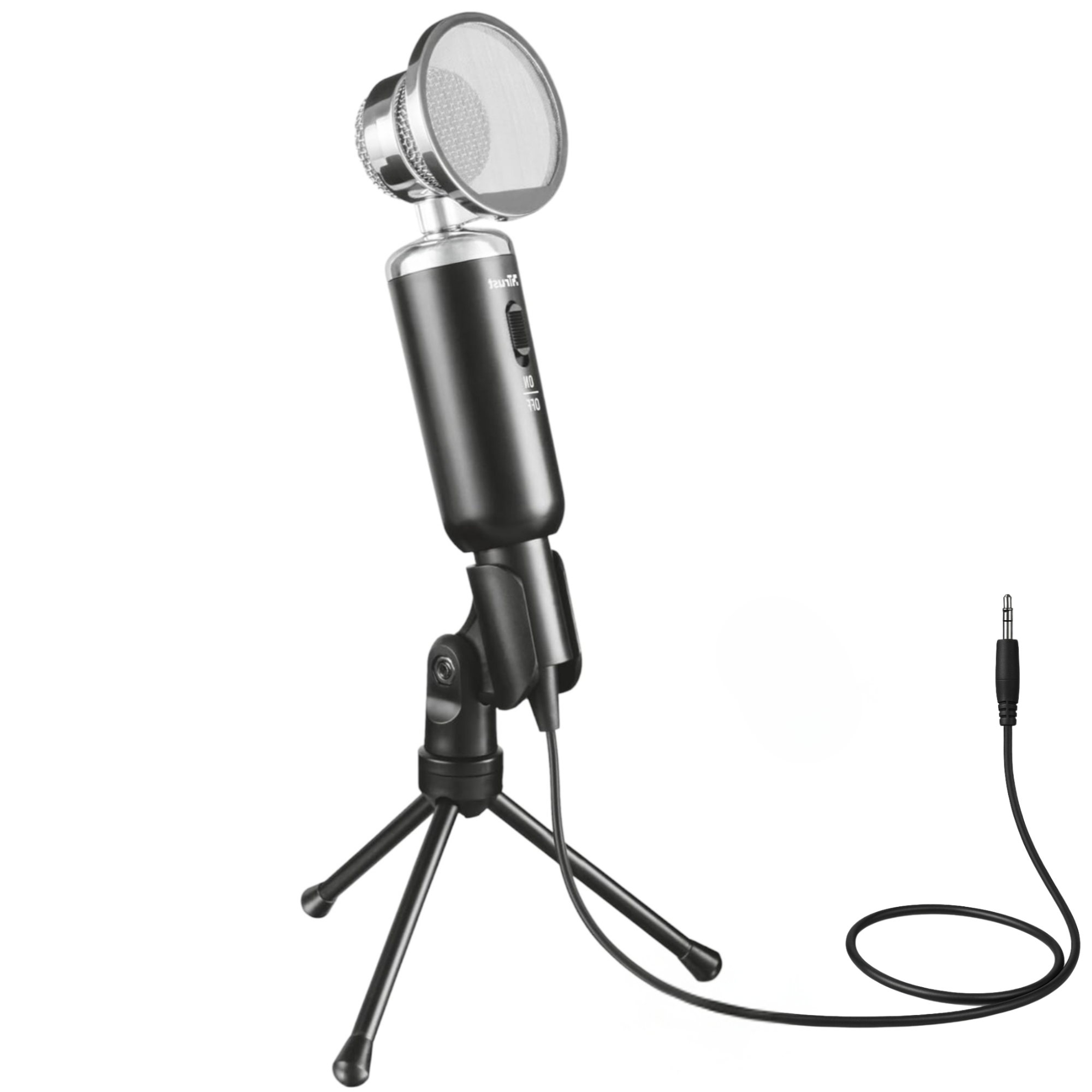 Microfono de Escritorio Trust Madell Jack 3.5mm con Filtro POP