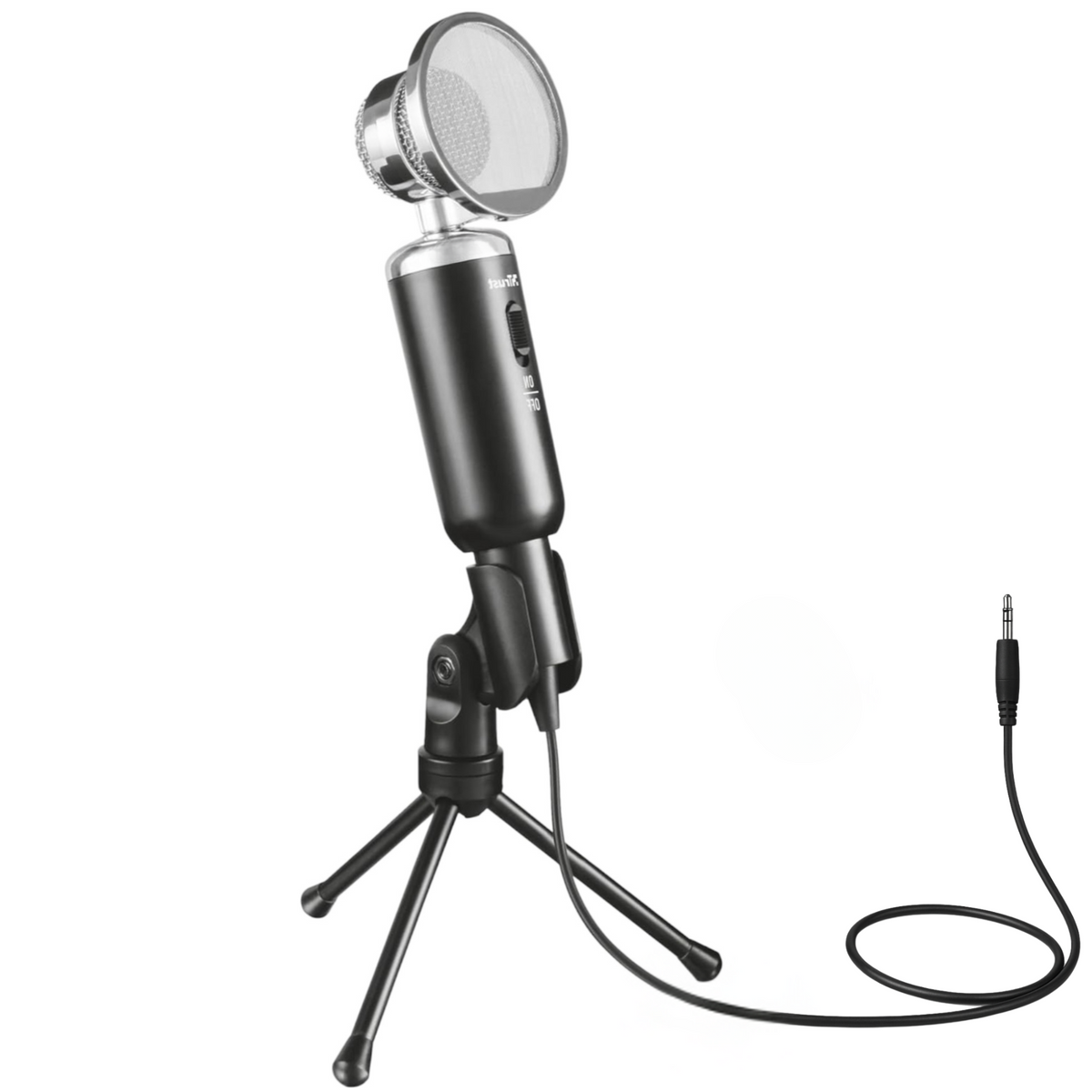 Microfono de Escritorio Trust Madell Jack 3.5mm con Filtro POP