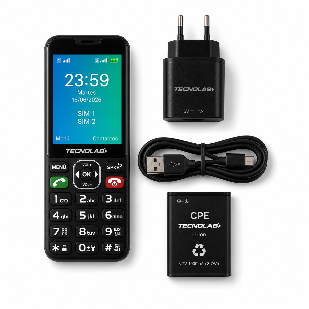 Teléfono Celular Senior Para Adulto Mayor Dual Sim 4G/ BT