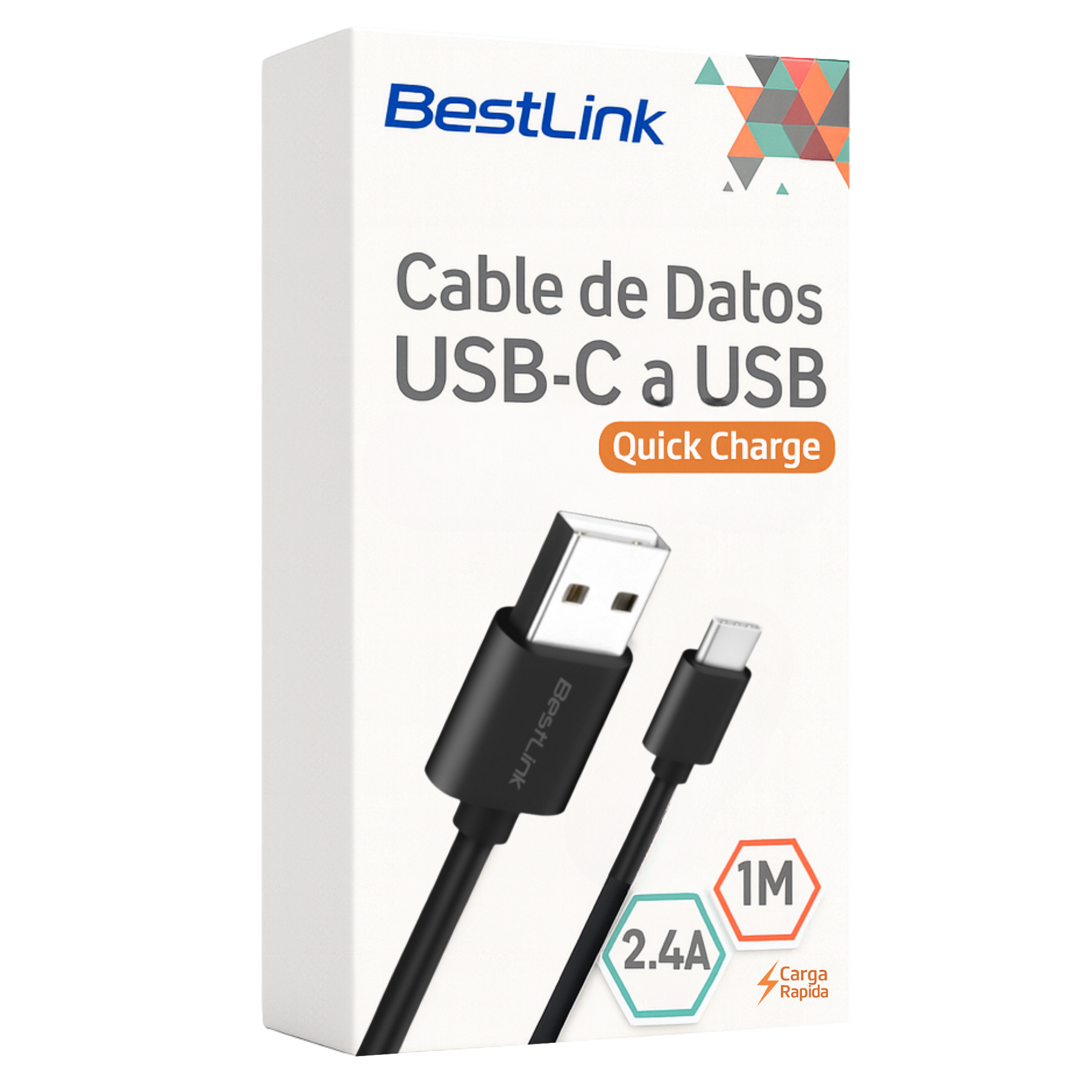 Cable de Datos USB a USB-C 1MT para Android Auto y CarPlay