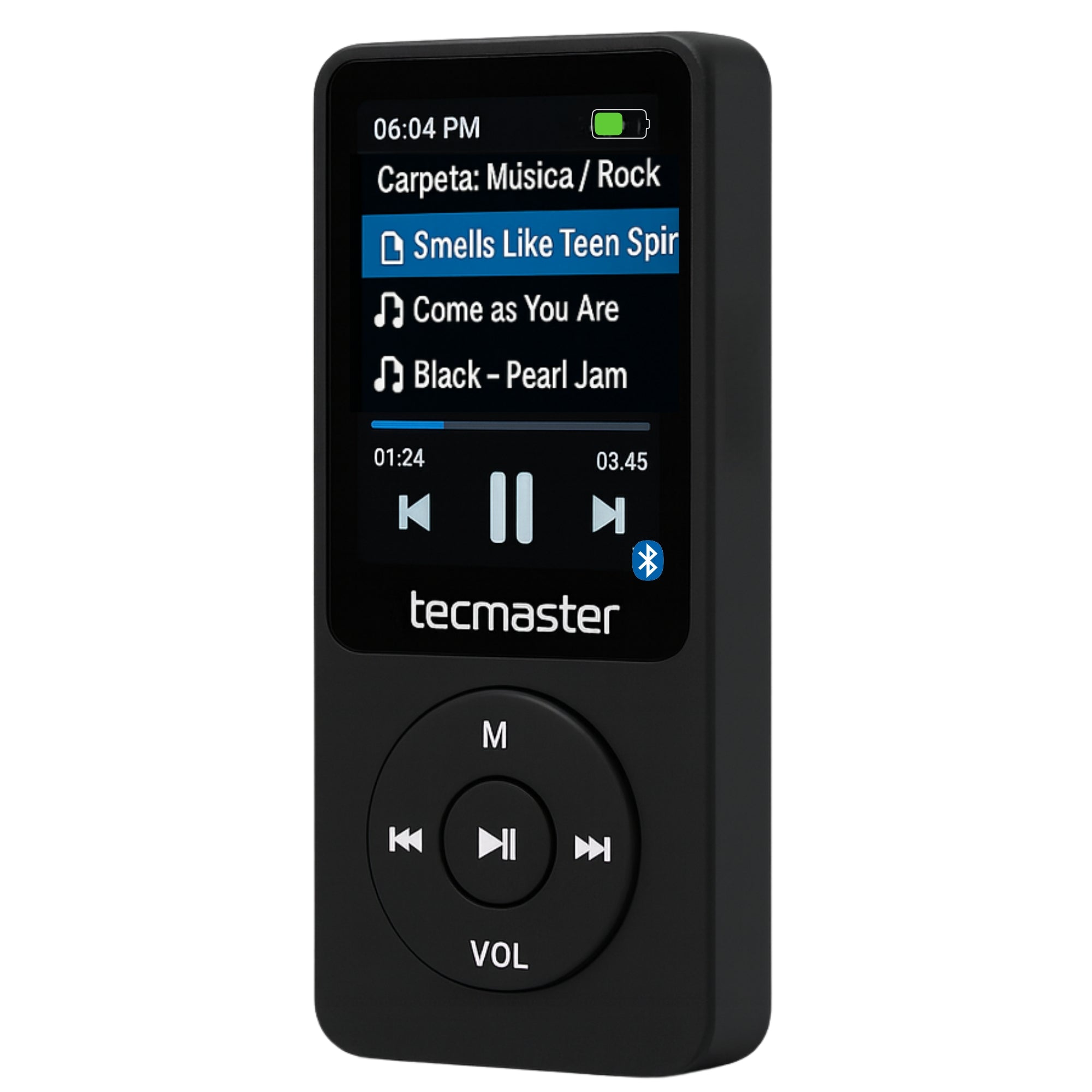 Reproductor MP3 16GB Bluetooth 5.0 Tecmaster TM-300523 Negro