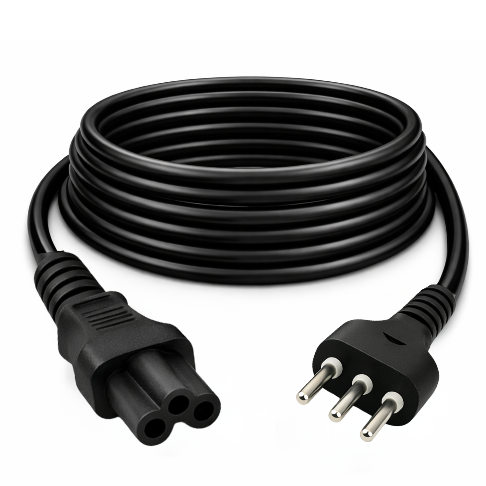 Cable de Poder Tipo Trébol 1.8 MT Reforzado 220V / 3 PIN