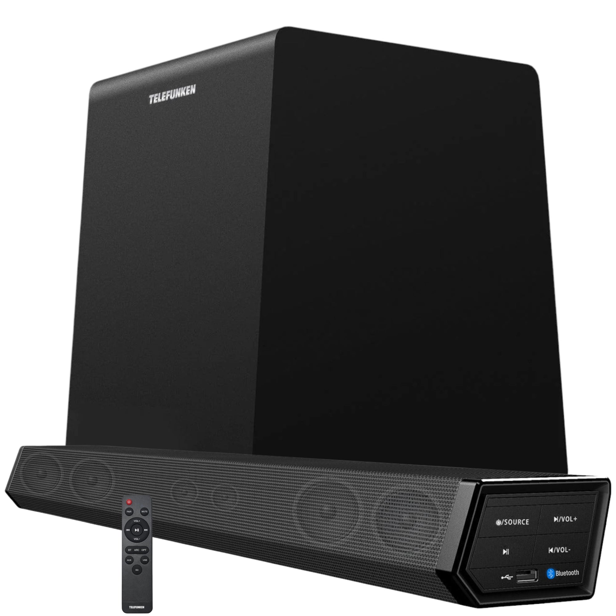 Soundbar + Subwoofer 8" Wireless Sound System Bluetooth 350W