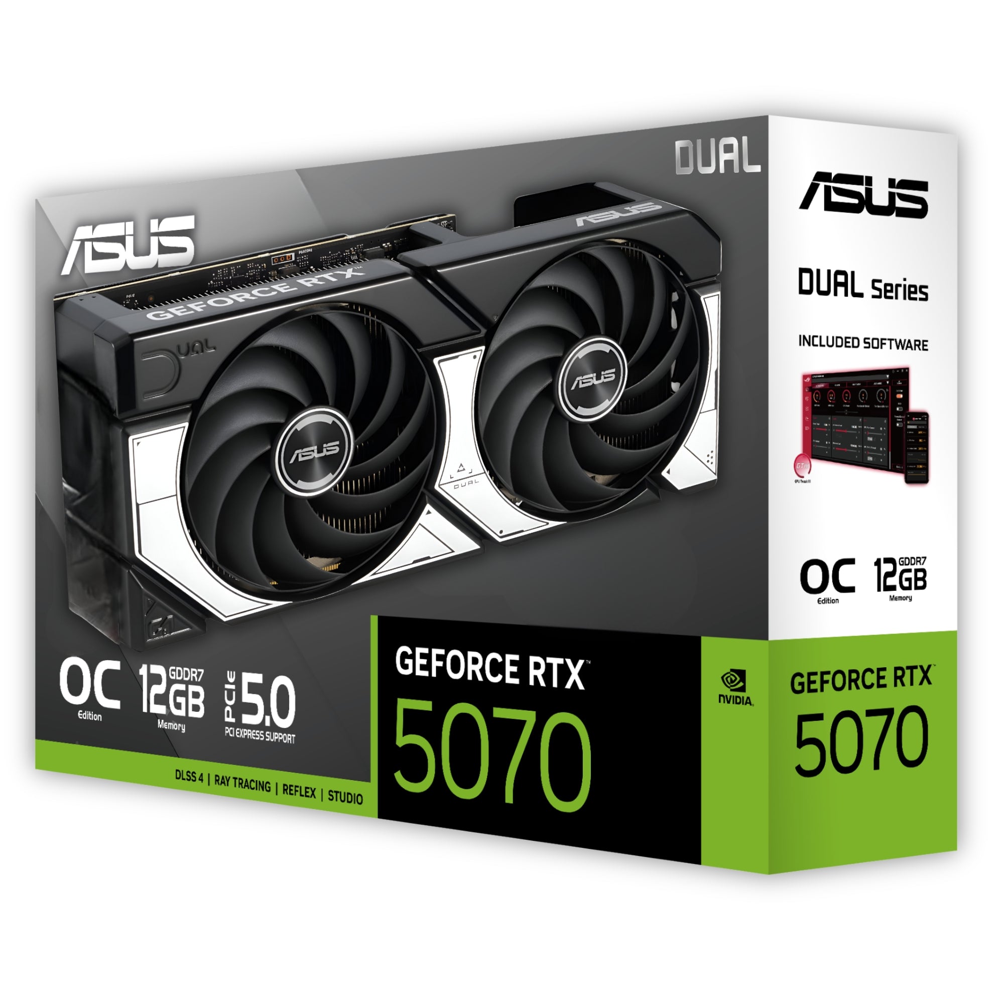 Tarjeta de Video ASUS RTX 5070 12GB OC Edition Dual PCIE 5.0