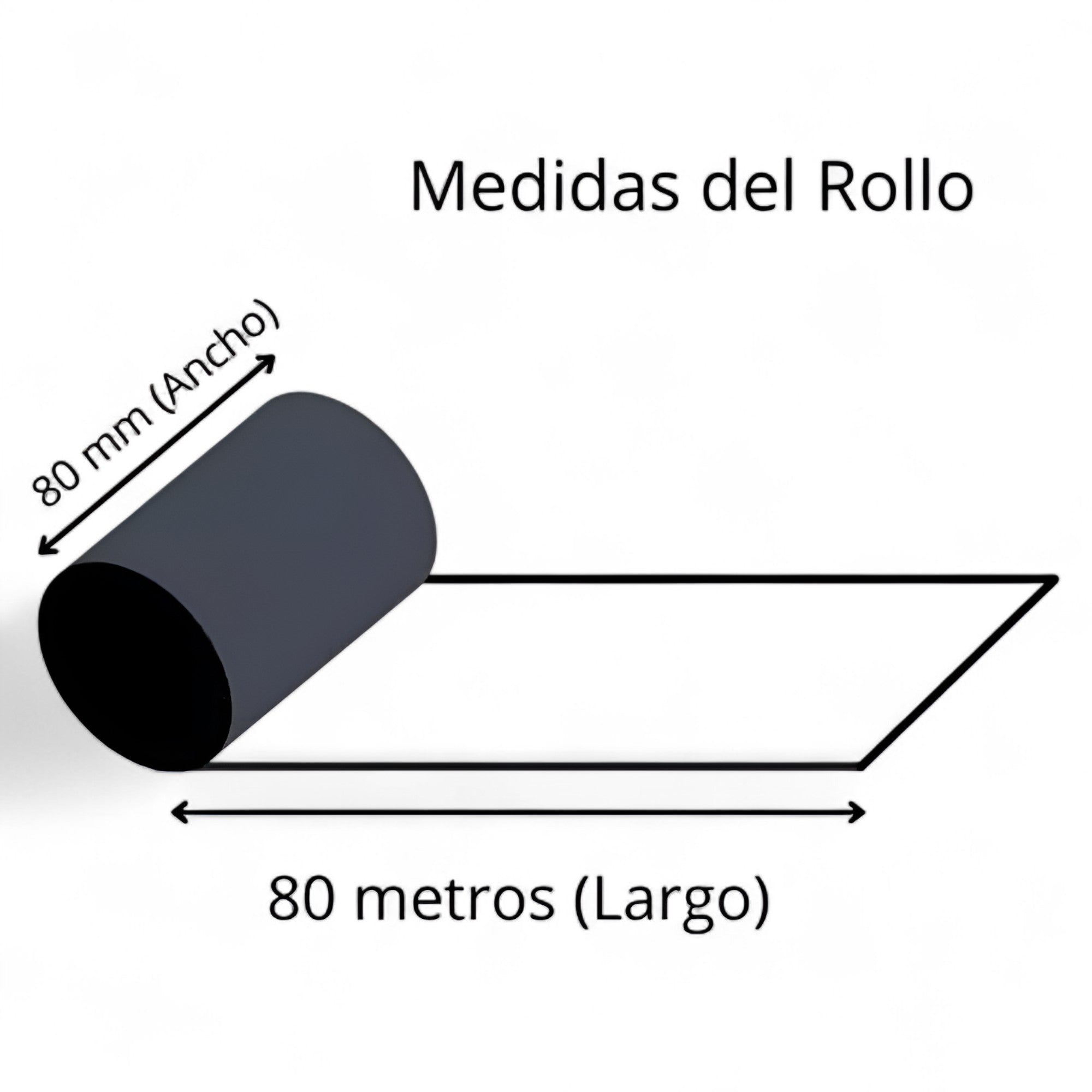 Rollo Térmico 80X80mm (Pack 10 Unidades) Premium Quality 59G