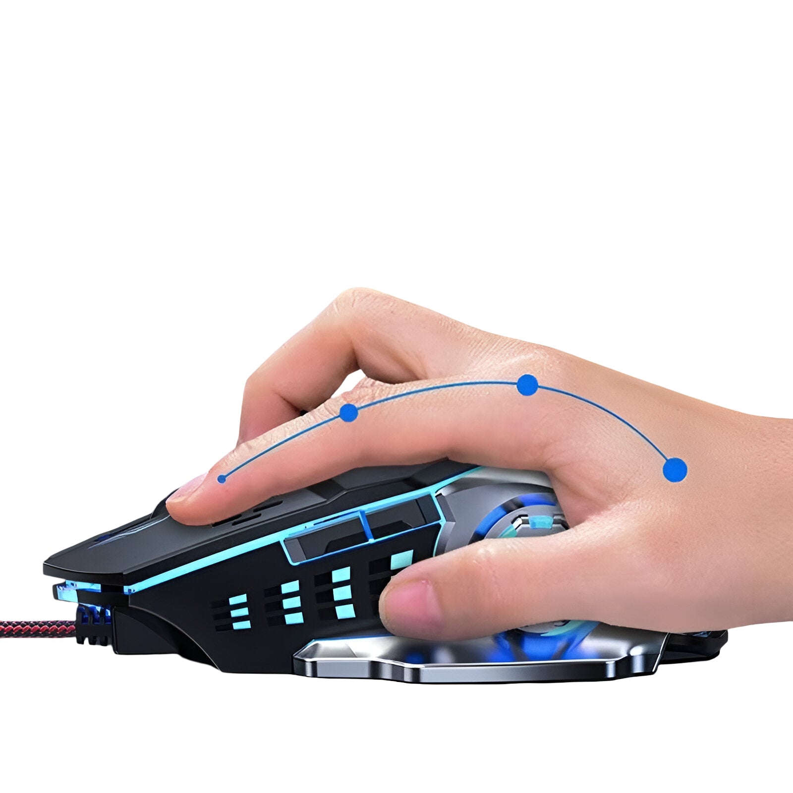 Mouse Gamer Reptilex 5 Botones Retroiluminado RX0005 3200DPI