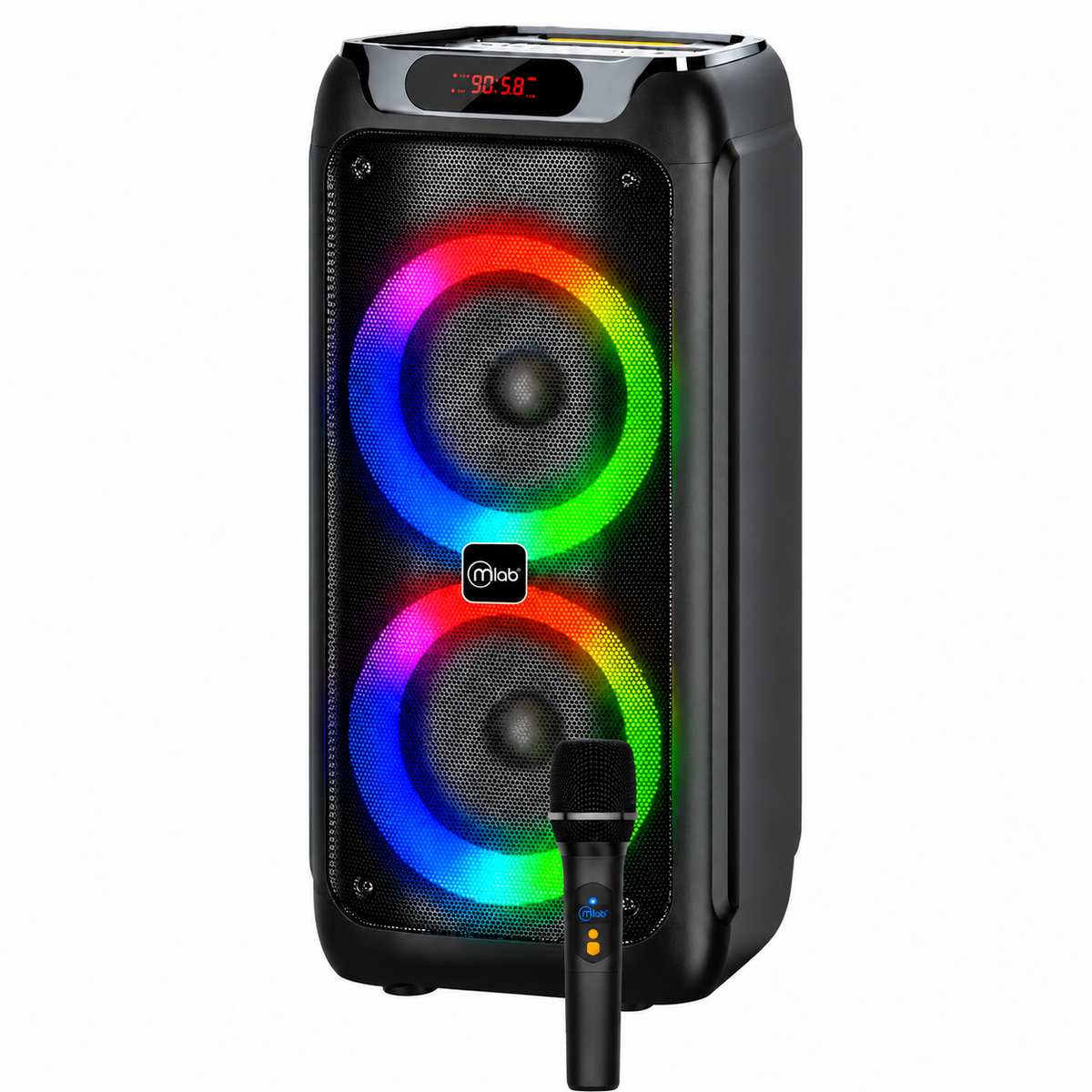 Parlante Karaoke 10" Mlab Flaming Power Bass MicWireless 75W