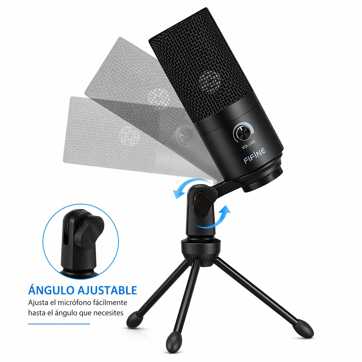 Micrófono Condensador USB Multiplataformas Fifine K669BK Pro