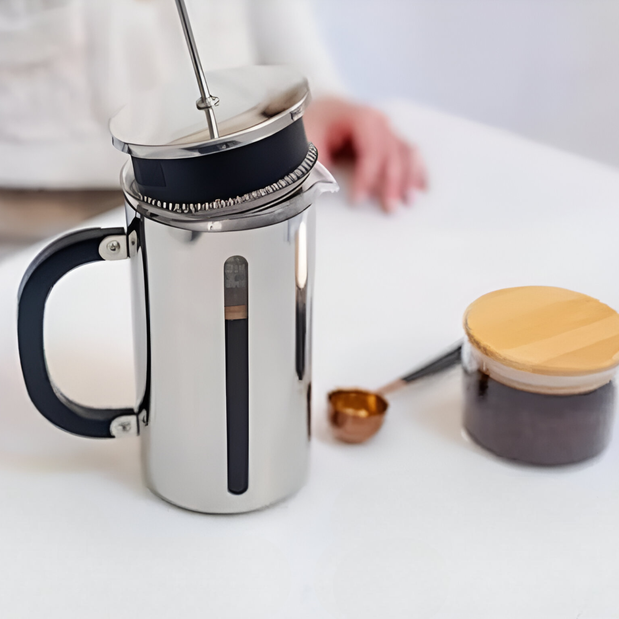 Cafetera Francesa Premium de Acero Inoxidable Cuiscent 1LT