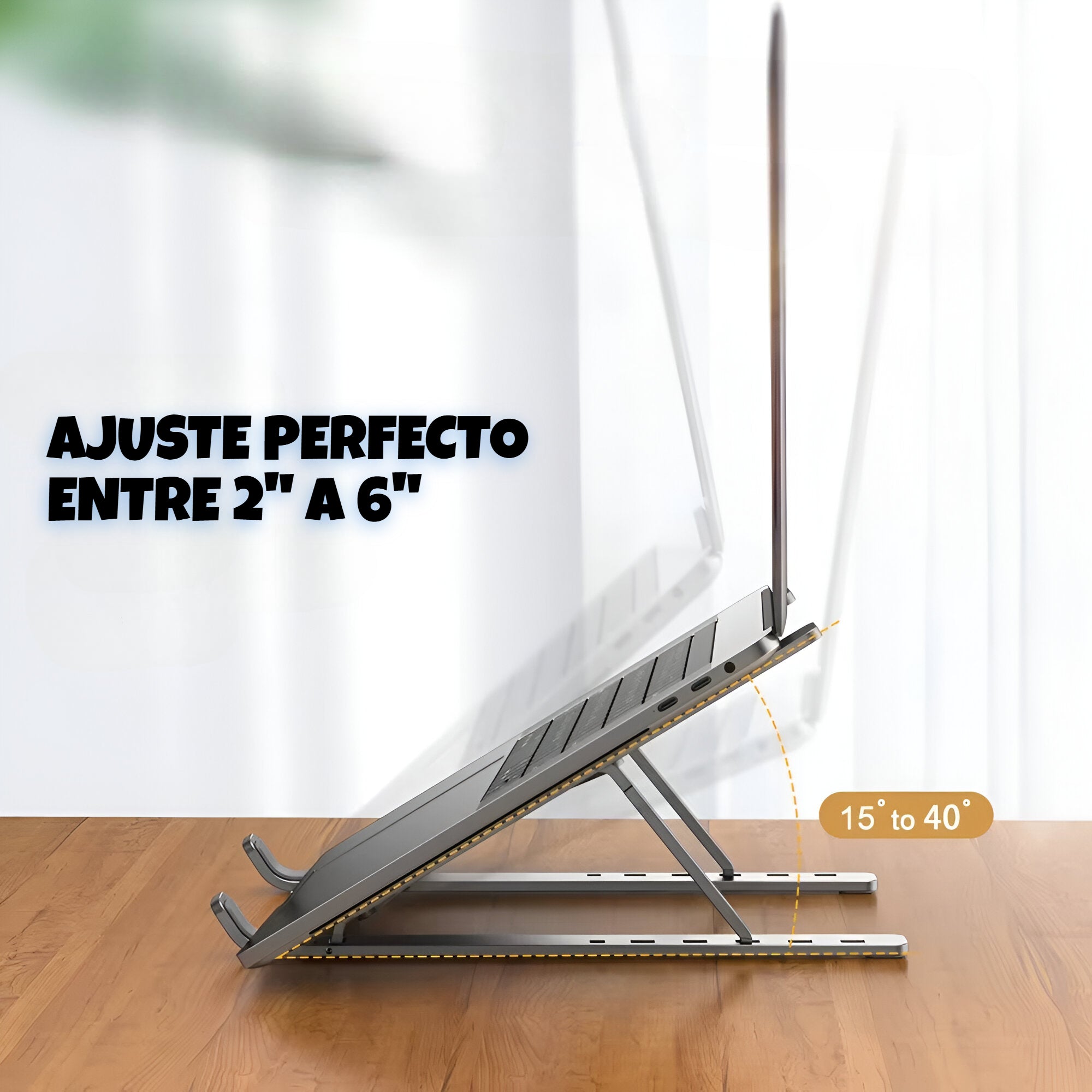 Soporte para Notebooks y Macbooks Retractil de Aluminio